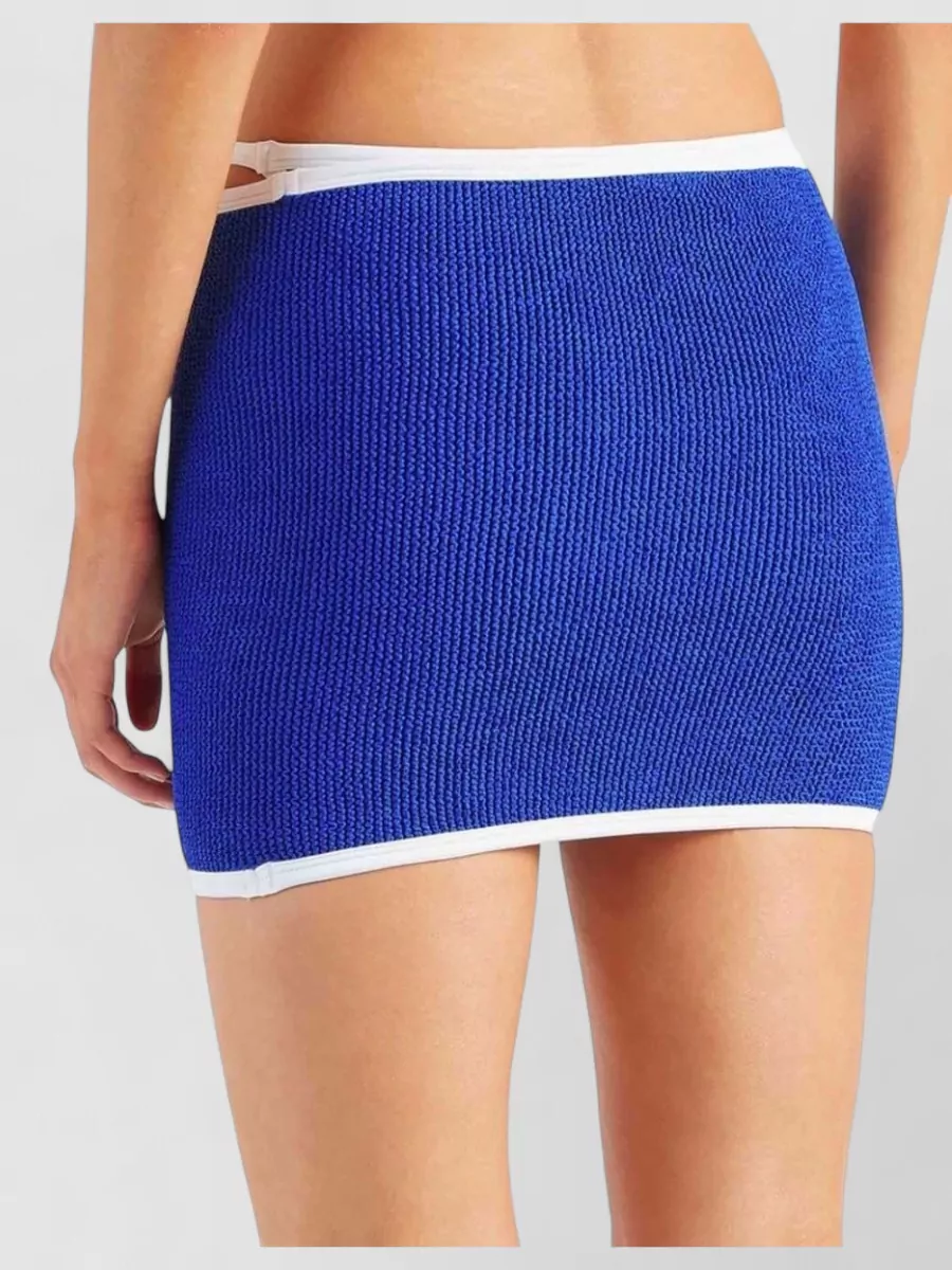 Hunza G Crinkle Swim Skirt Tube Top Elastic Waistband