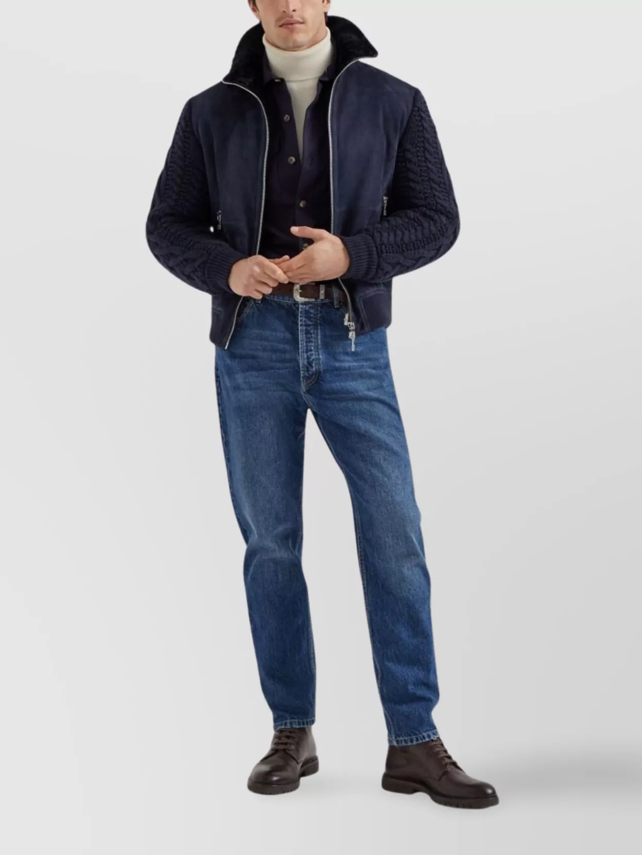 Brunello Cucinelli Wool Shirt With Long Sleeves And Spread Collar