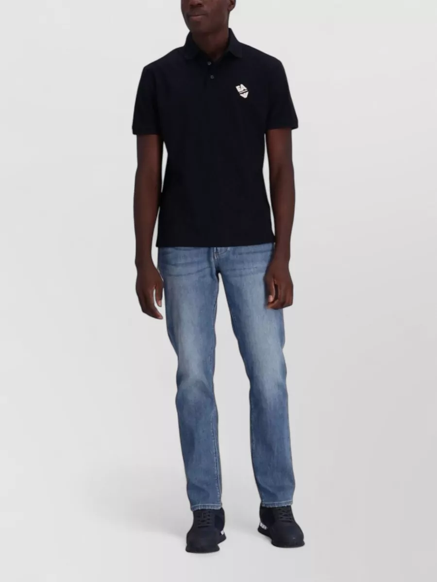 Emporio Armani Denim Mid-Rise Straight-Leg Slim-Fit Jeans