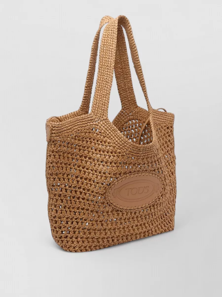 Tod's Medium Shopper Bag Woven Texture