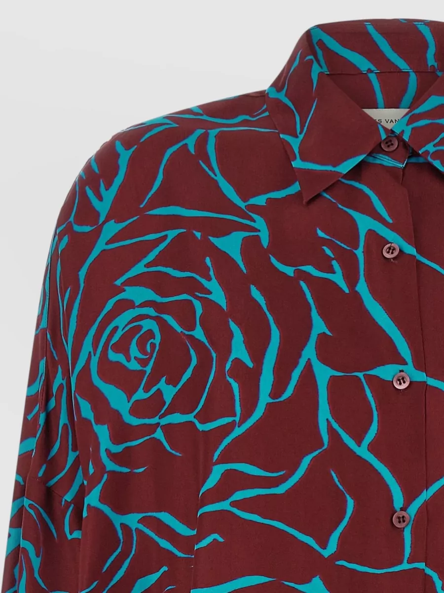 Dries Van Noten Floral-Print Long-Sleeve Shirt