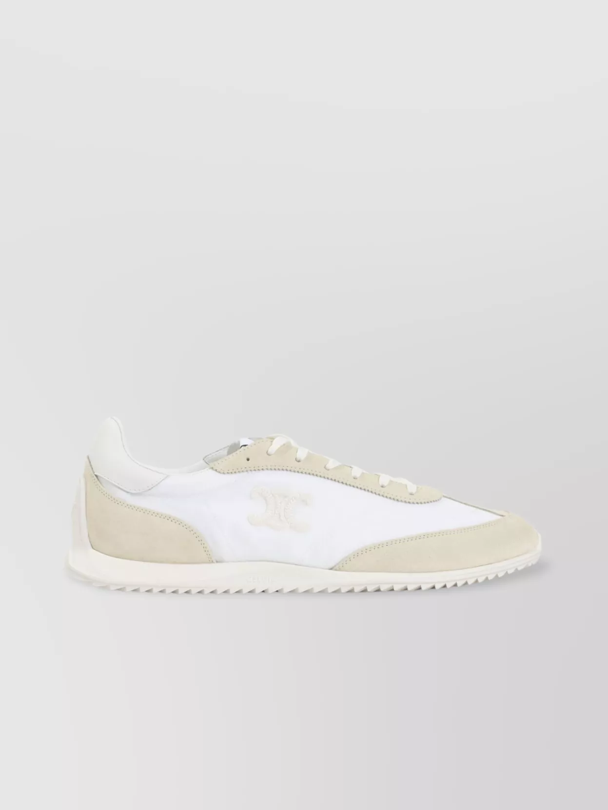Celine Triomph Low Lace-Up Sneaker With Suede Panels