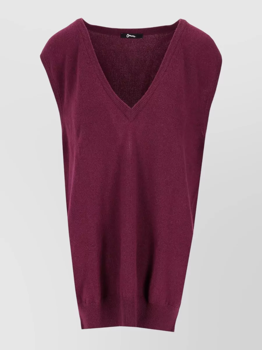La Rose oversized knit gilet