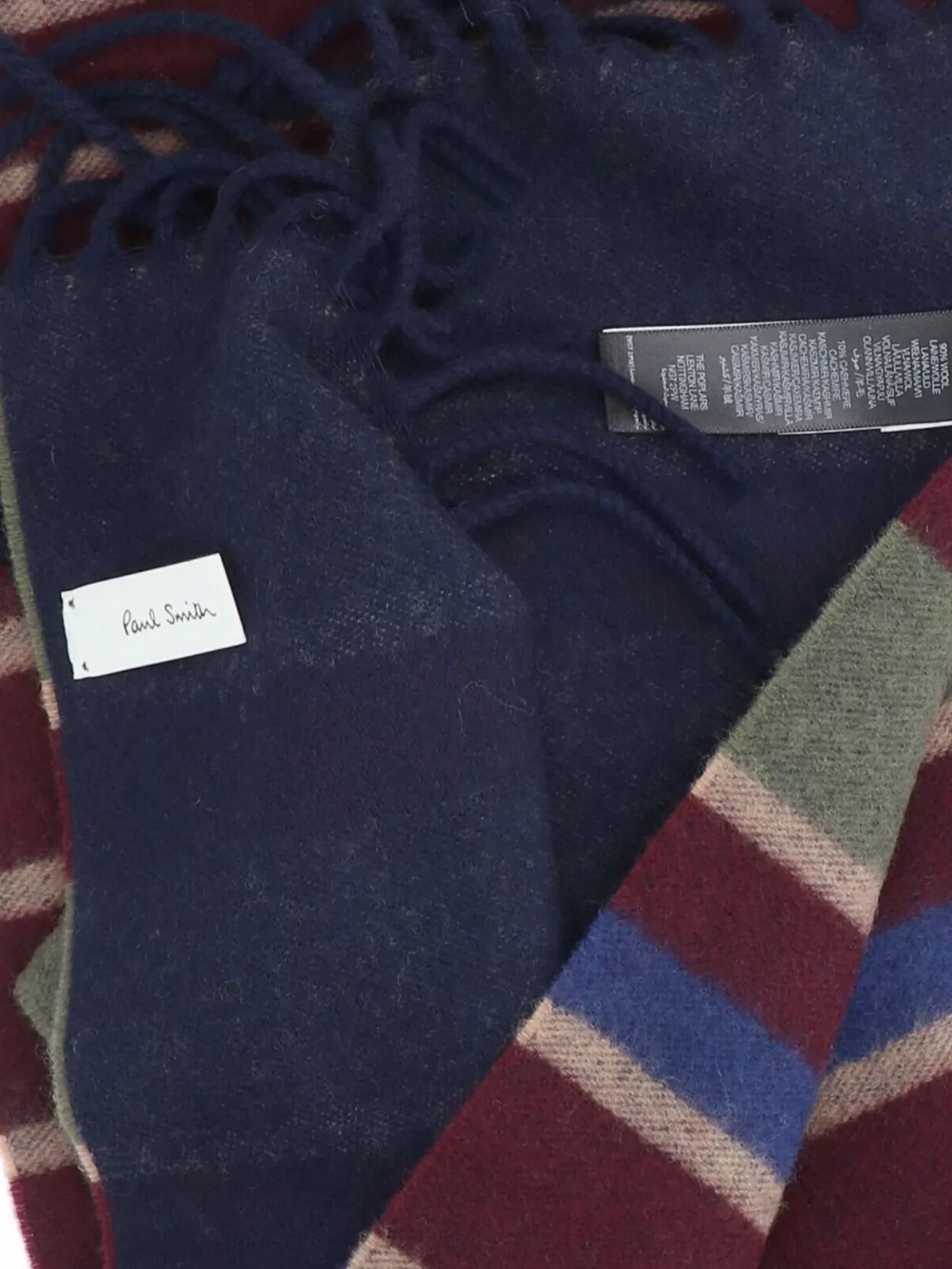 Paul Smith Rectangular Scarf With Fringe Detail And Soft Texture
