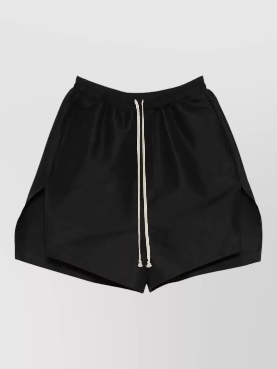 Rick Owens cotton nylon drop-crotch shorts