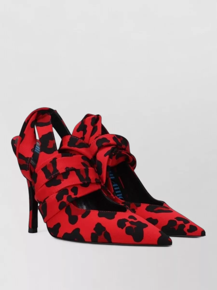The Attico leopard print tie sandals