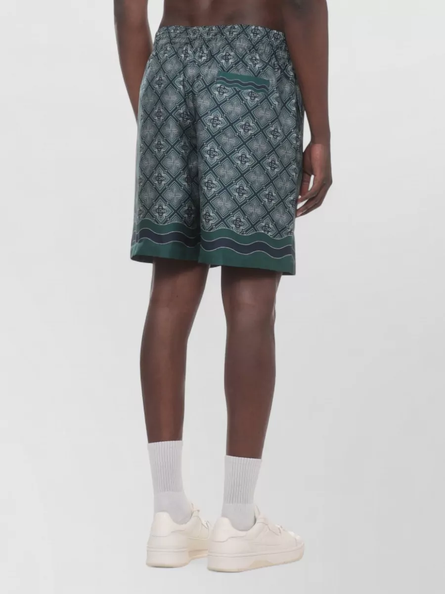 Casablanca Silk Printed Bermuda Shorts