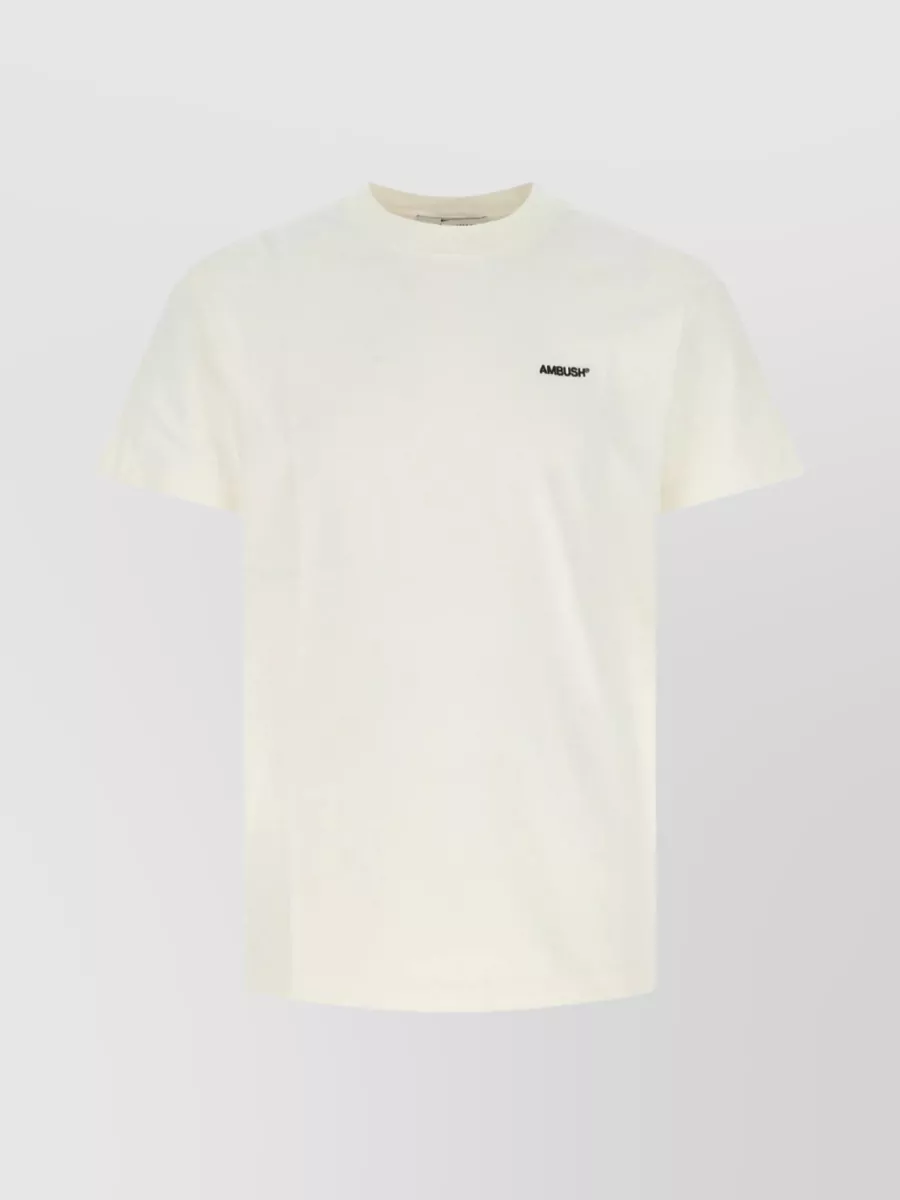 Shop Ambush Cotton Crew-neck T-shirt Trio In Cream