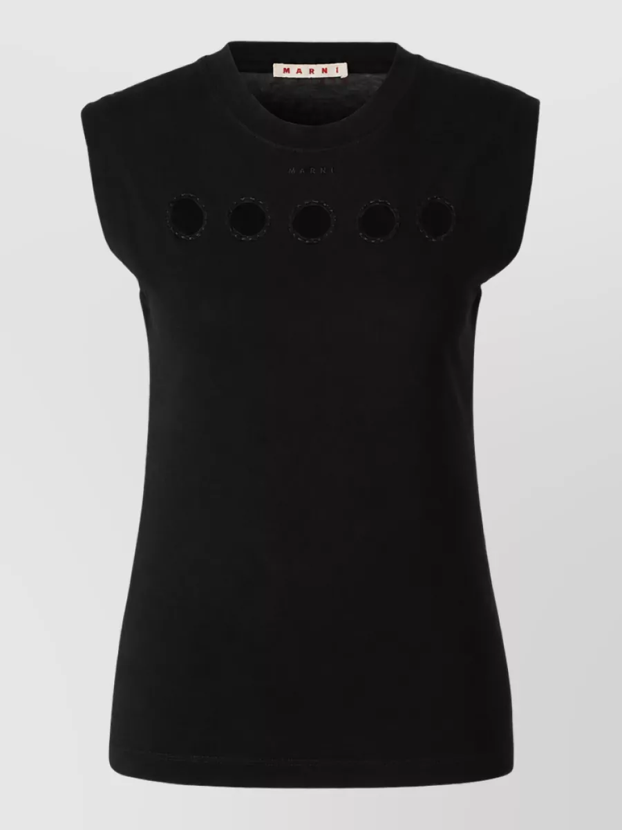 Marni Cotton sleeveless cutout tank top