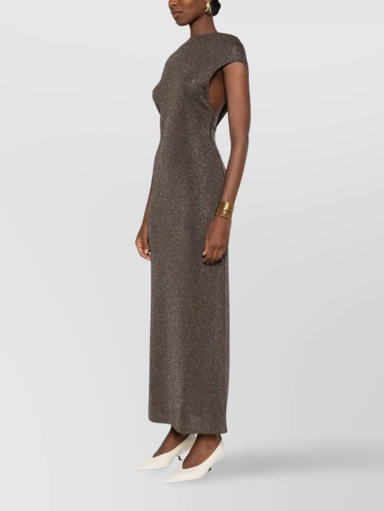 Max Mara Open Back Maxi Dress With Knot Detail