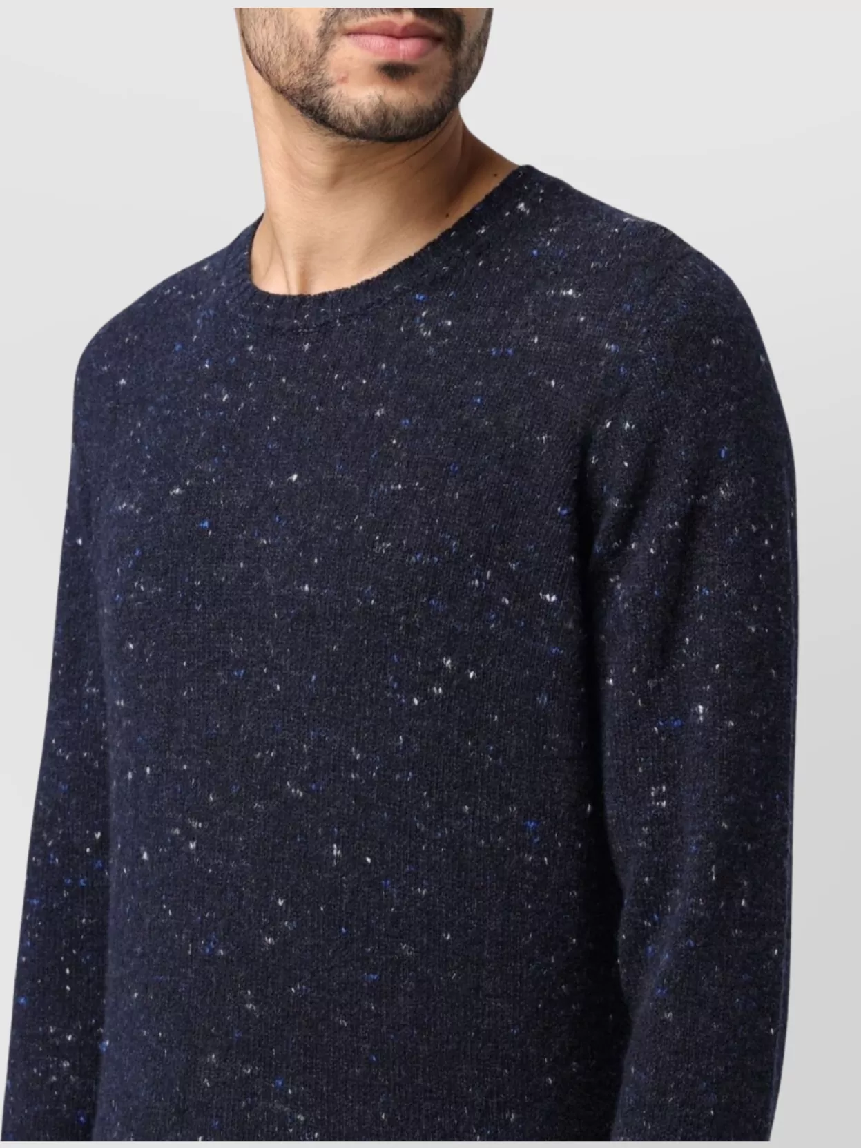 Drumohr Round Neck Speckled Knit Sweater