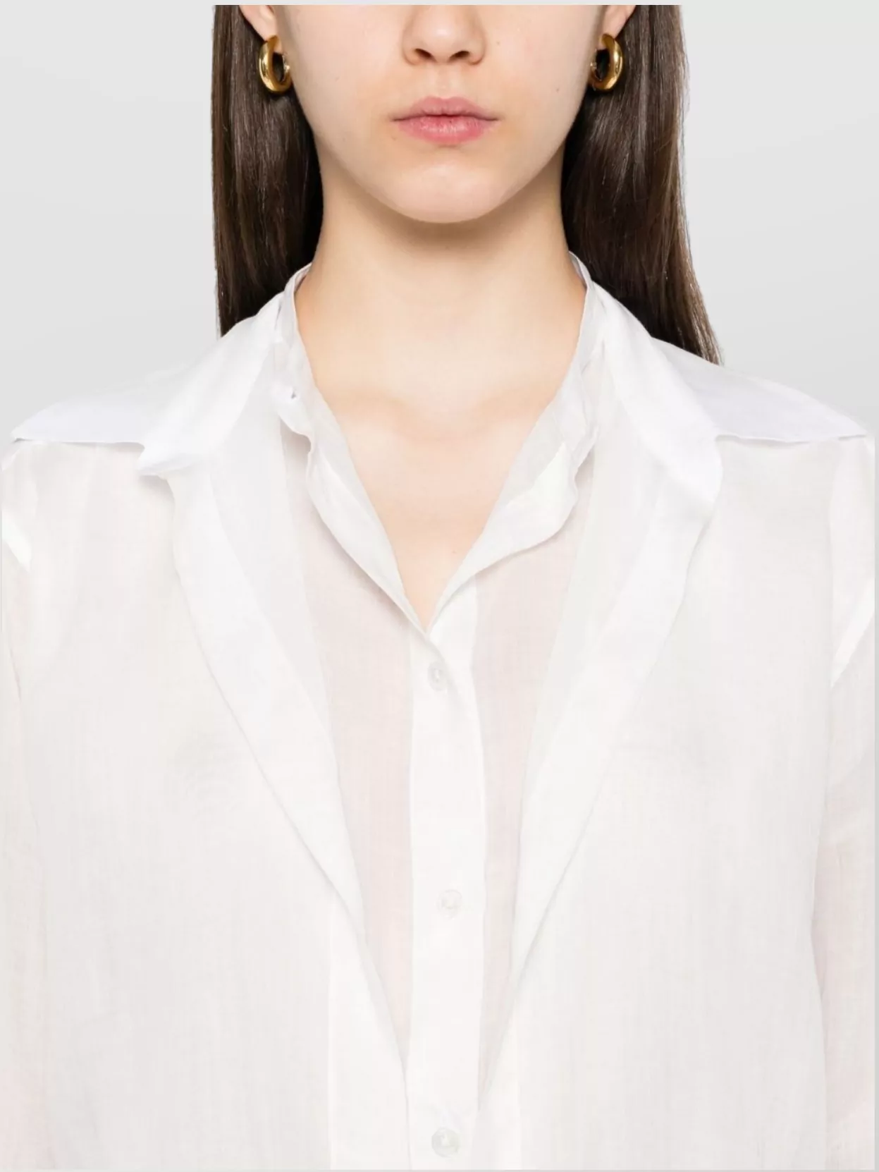 Totême Sheer Fabric Long Sleeve Top