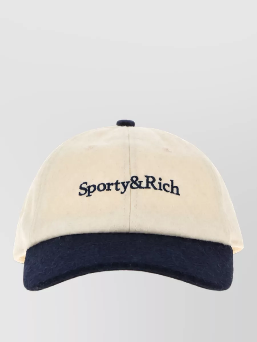 Sporty & Rich two-tone flannel baseball cap