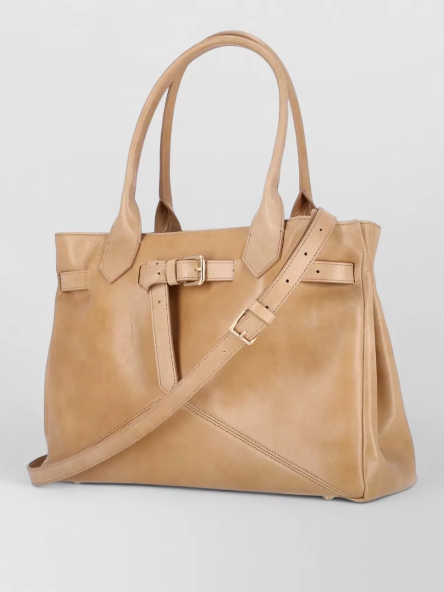 Ballantyne Tote Bag Top Handles Adjustable Strap Buckle