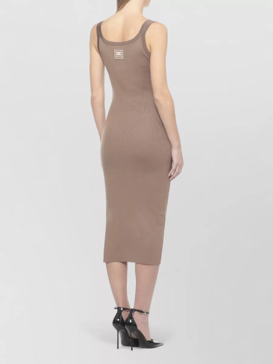 Elisabetta Franchi Sleeveless Knit Midi Dress