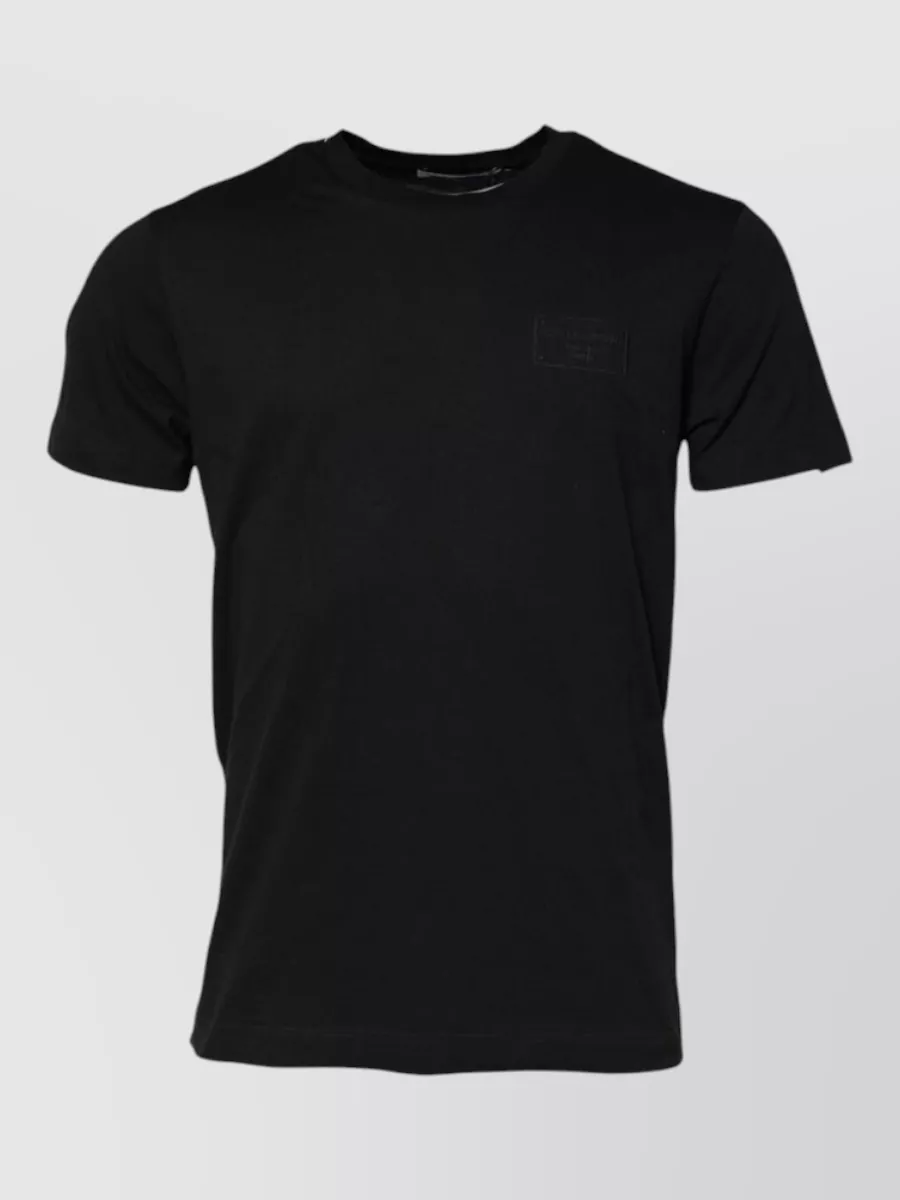 Dolce&Gabbana cotton logo patch crew neck t-shirt