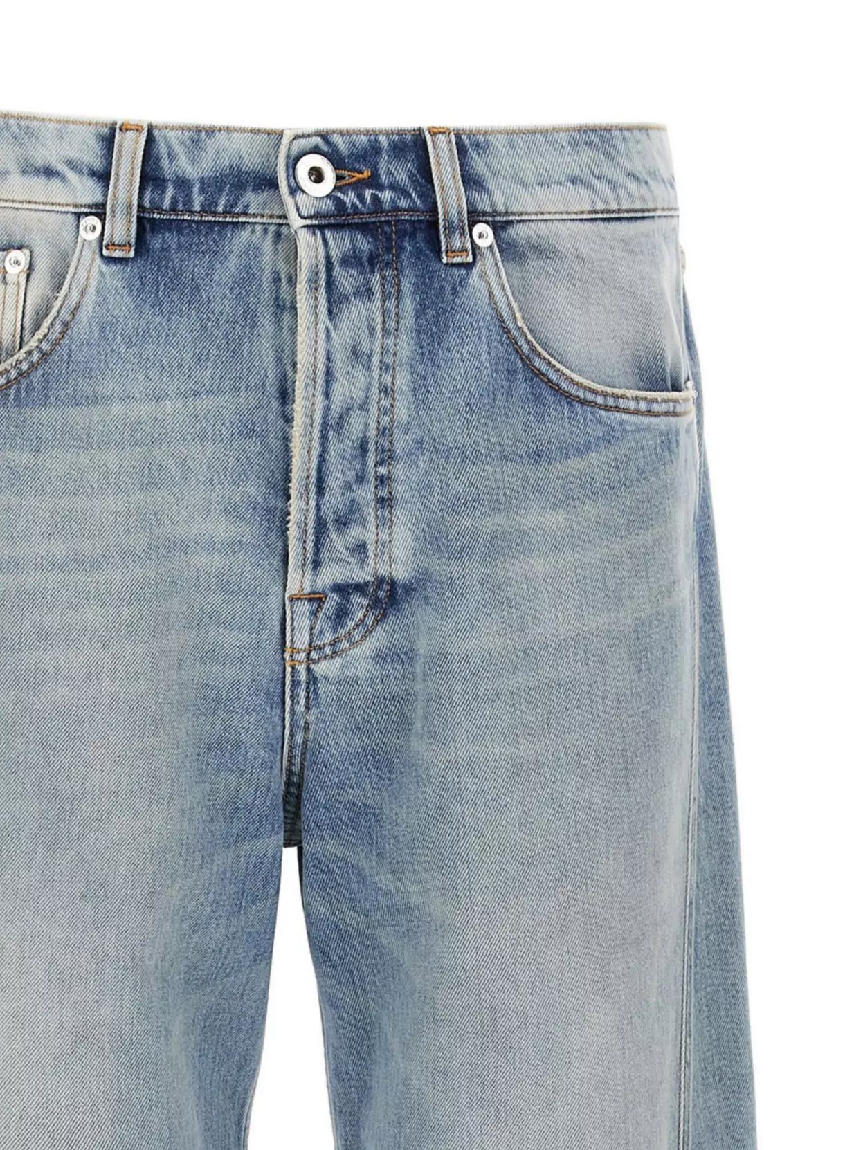 Lanvin 'faded Wash' Five-pocket Jeans With Belt Loops