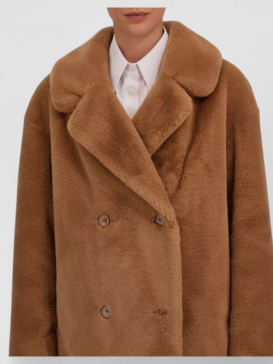 Herno Double Breasted Faux Fur Coat