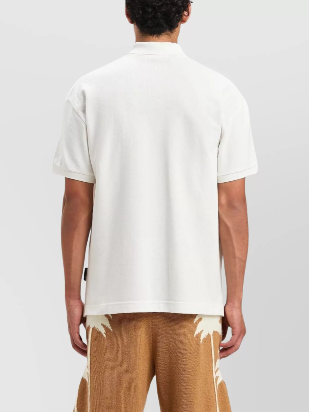 Palm Angels Polo Short Sleeve Curved Logo