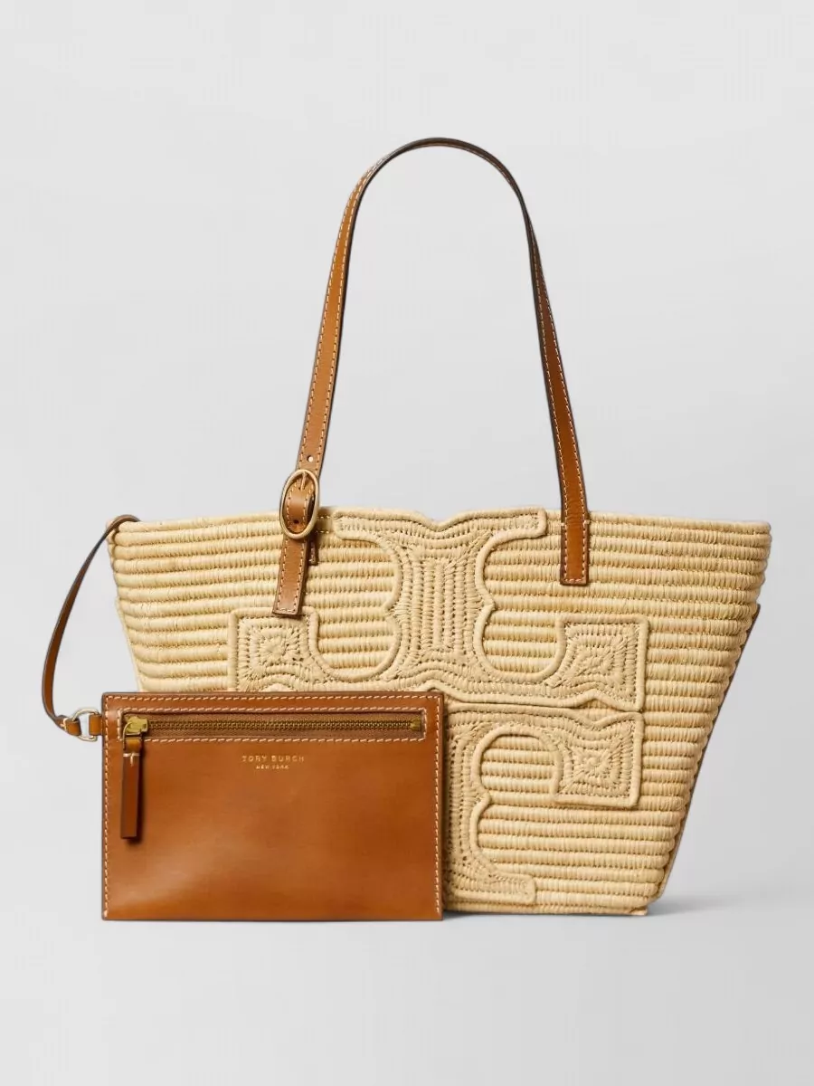 Tory Burch ella small raffia beach bag