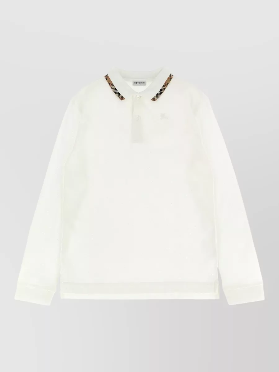 Burberry Cotton piqué long-sleeve polo shirt
