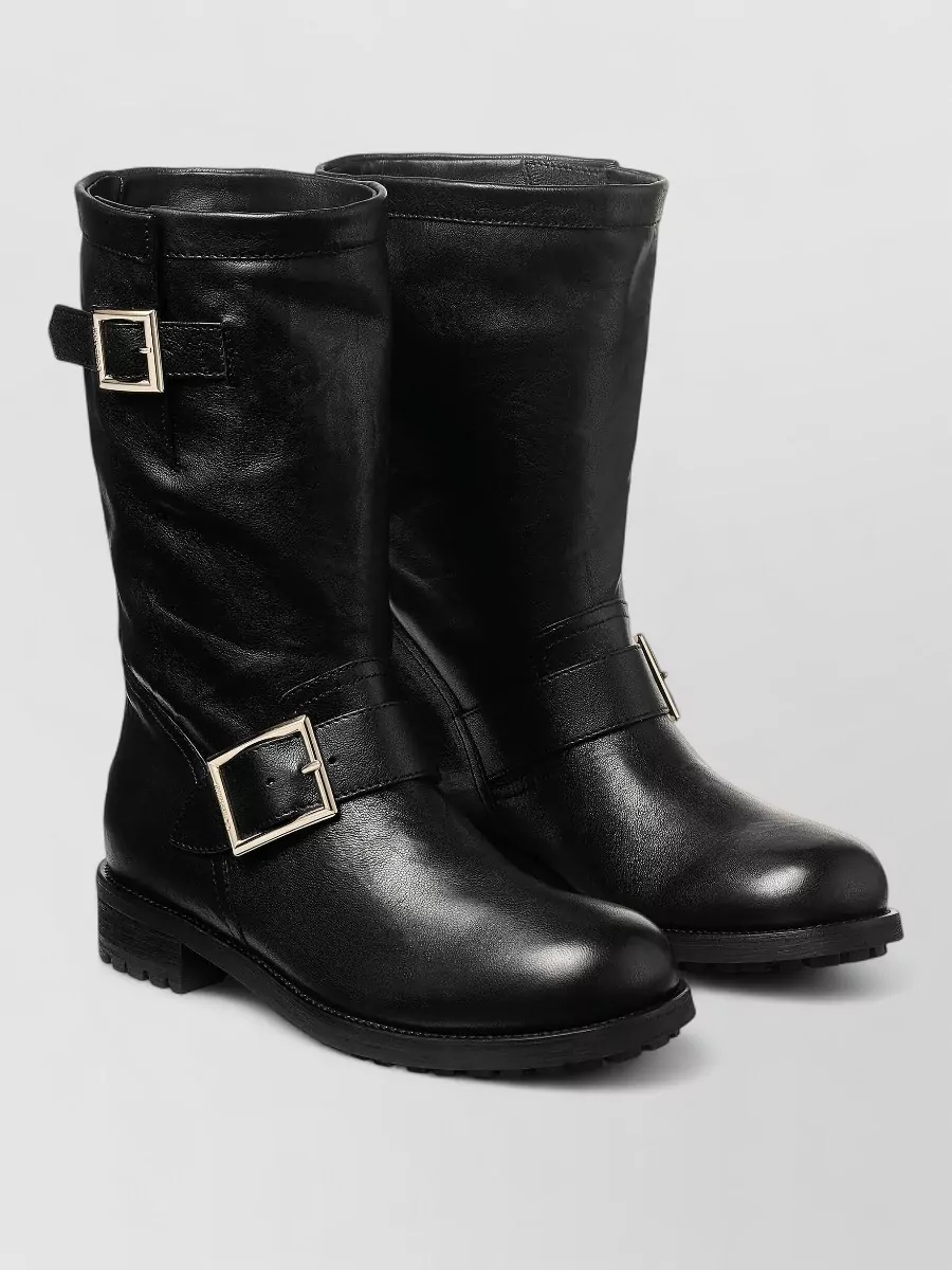 Jimmy Choo leather mid-calf boots