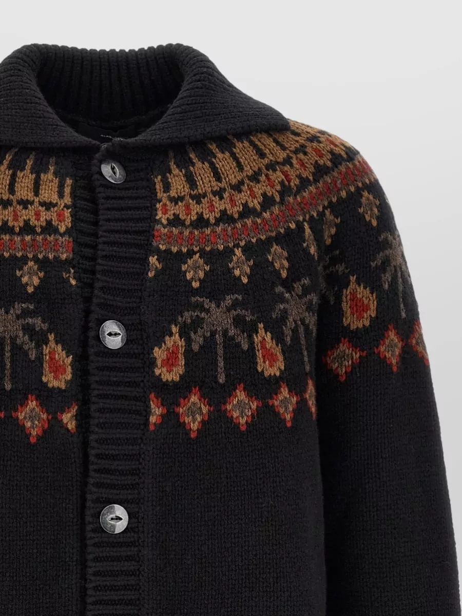 Alanui Wool Fair Isle Cardigan