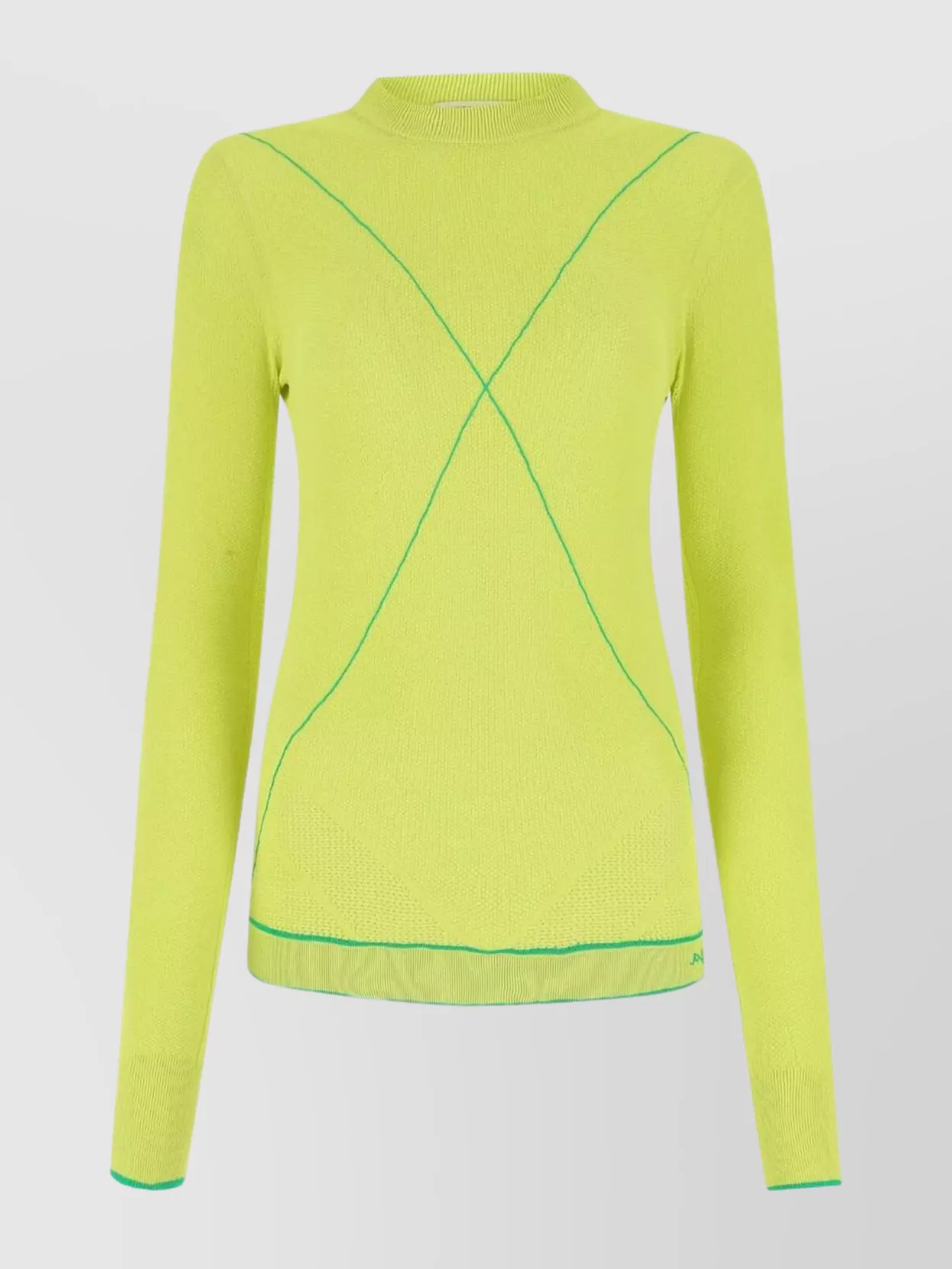 Bottega Veneta Ribbed Texture Turtleneck Sweater In Yellow
