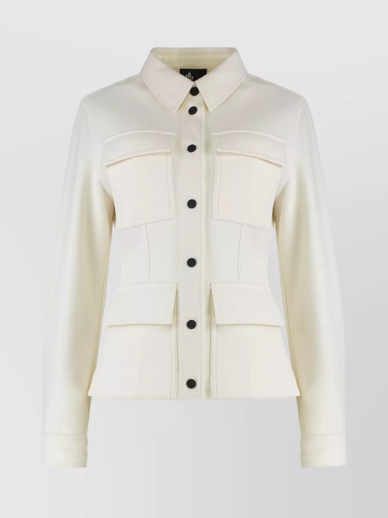 Moncler Grenoble Long Sleeve Shirt In Interlock In White