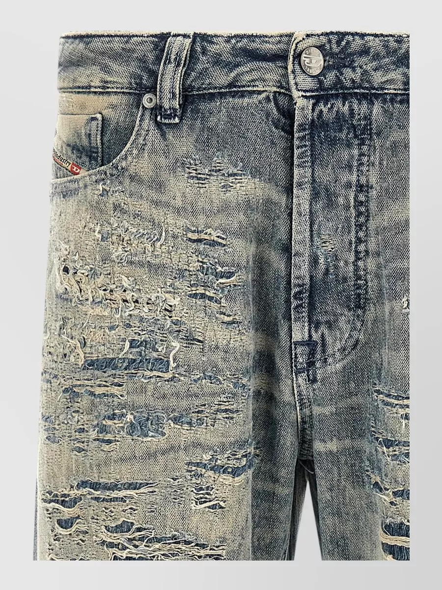 Diesel denim relaxed-fit straight-leg jeans