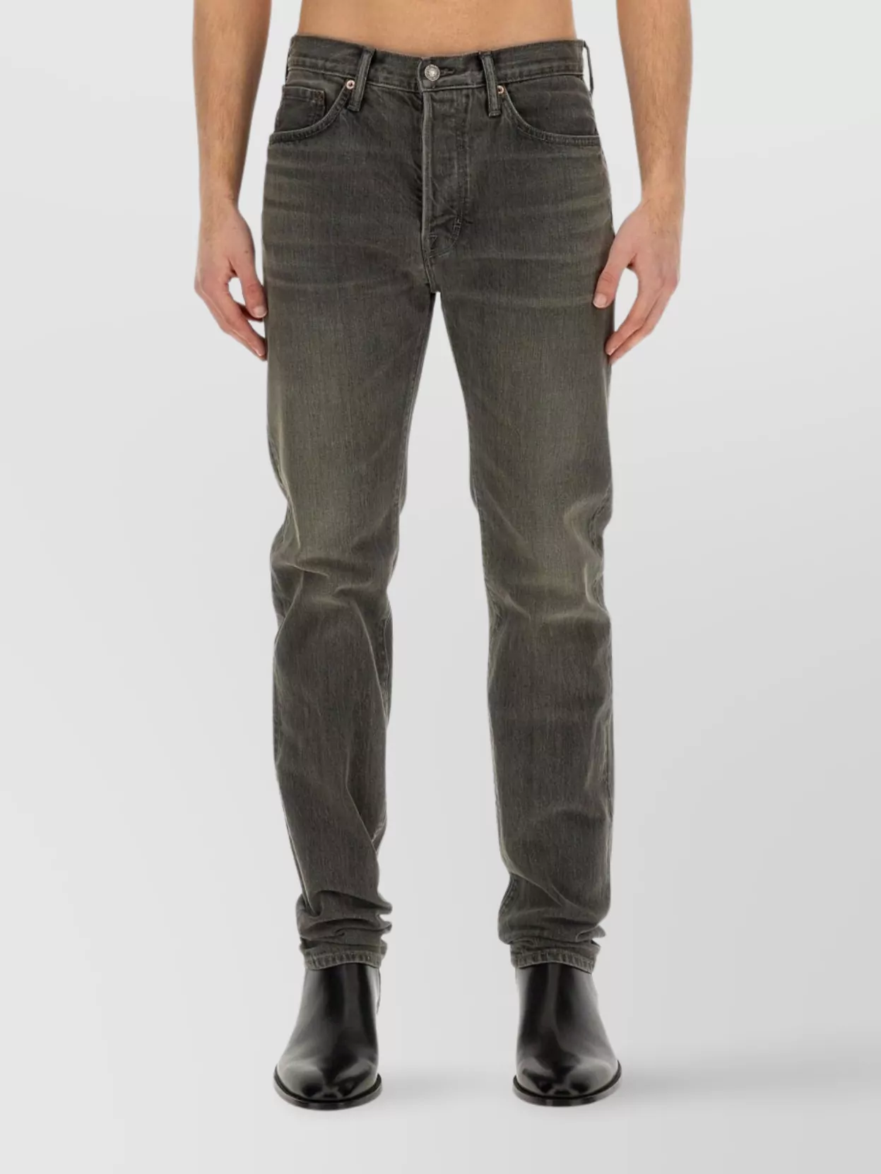 Tom Ford Straight Leg Jeans Belt Loops In Brown