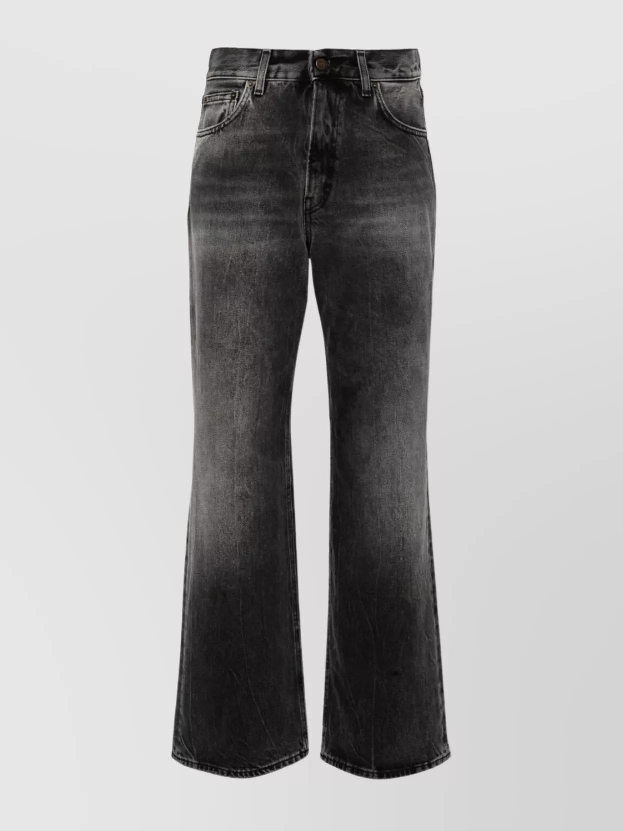 Shop Haikure Wide Leg Faded Denim Trousers