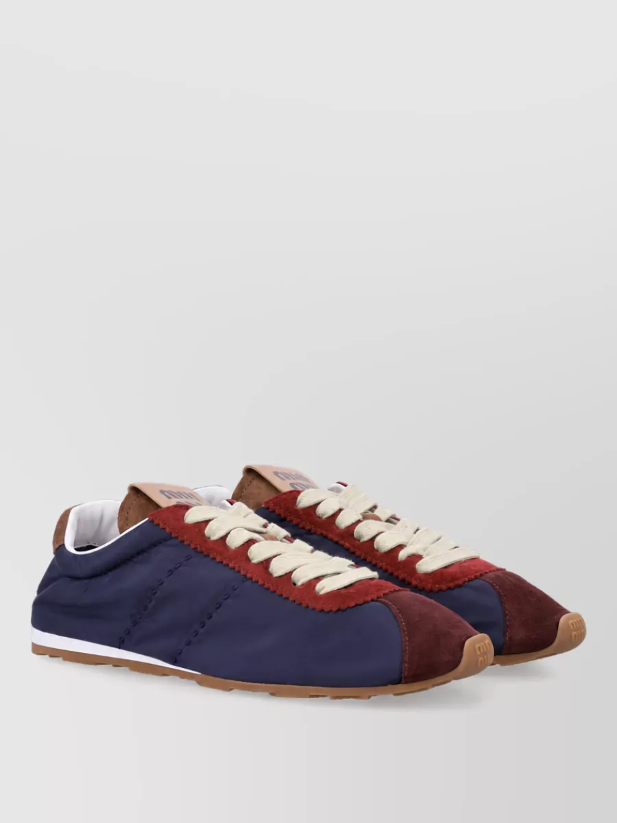 Miu Miu technical fabric lace-up sneakers