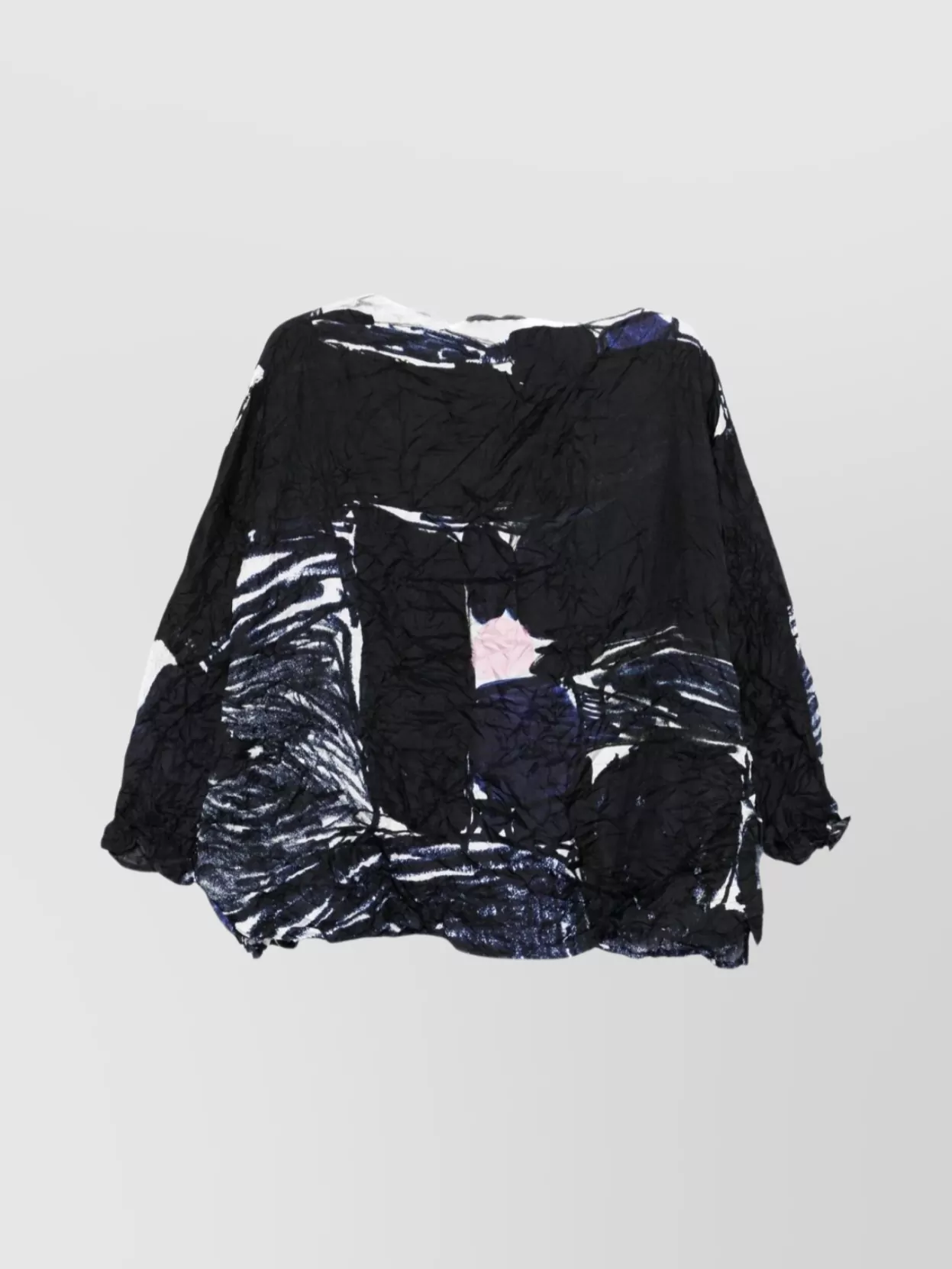 Daniela Gregis Abstract Print Long Sleeve Silk Top