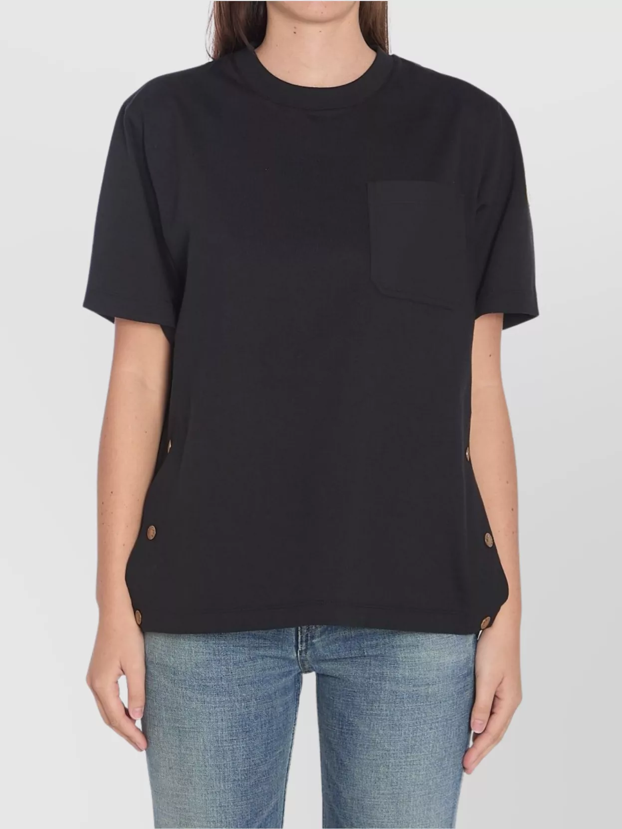 Moncler Back Detail Pocket T-shirt In Black