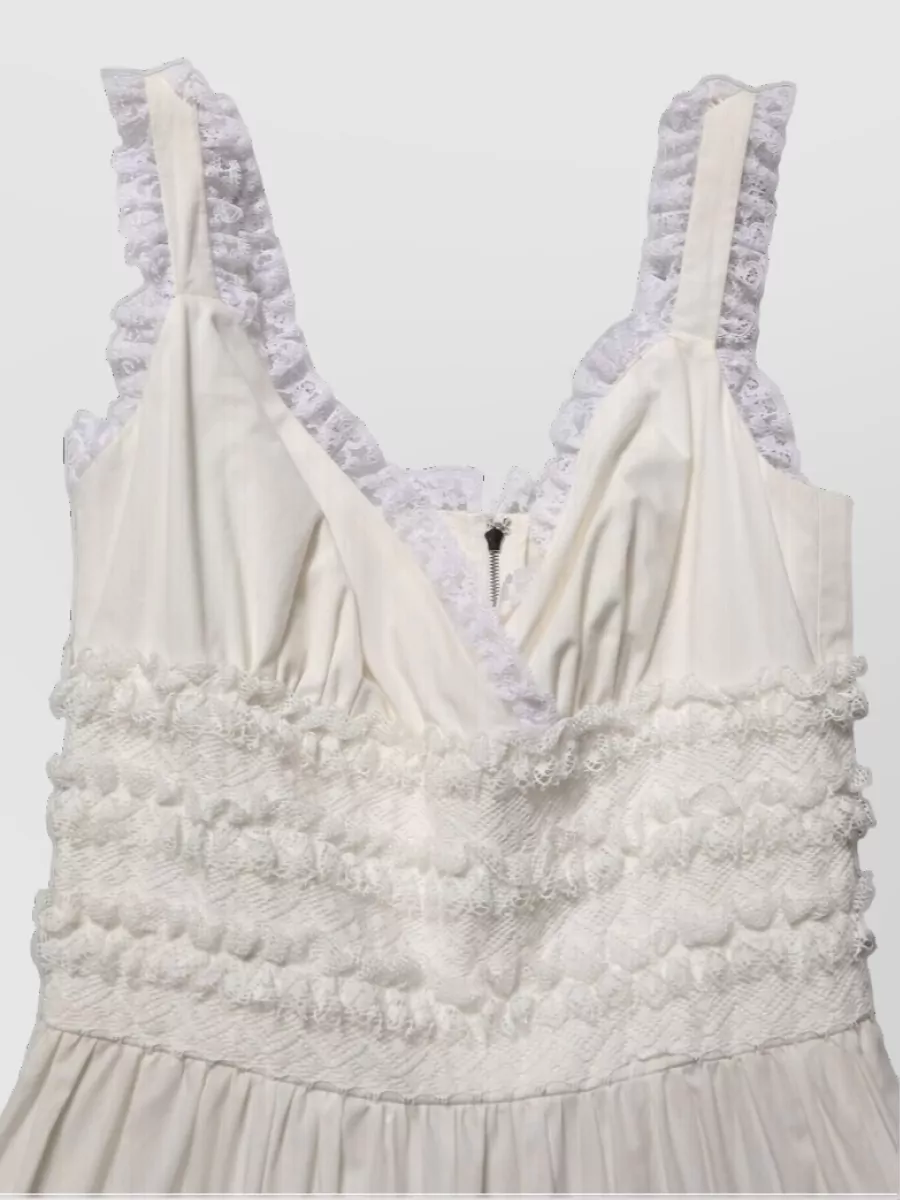 Dolce&Gabbana Cotton Poplin Ruffled Midi Dress