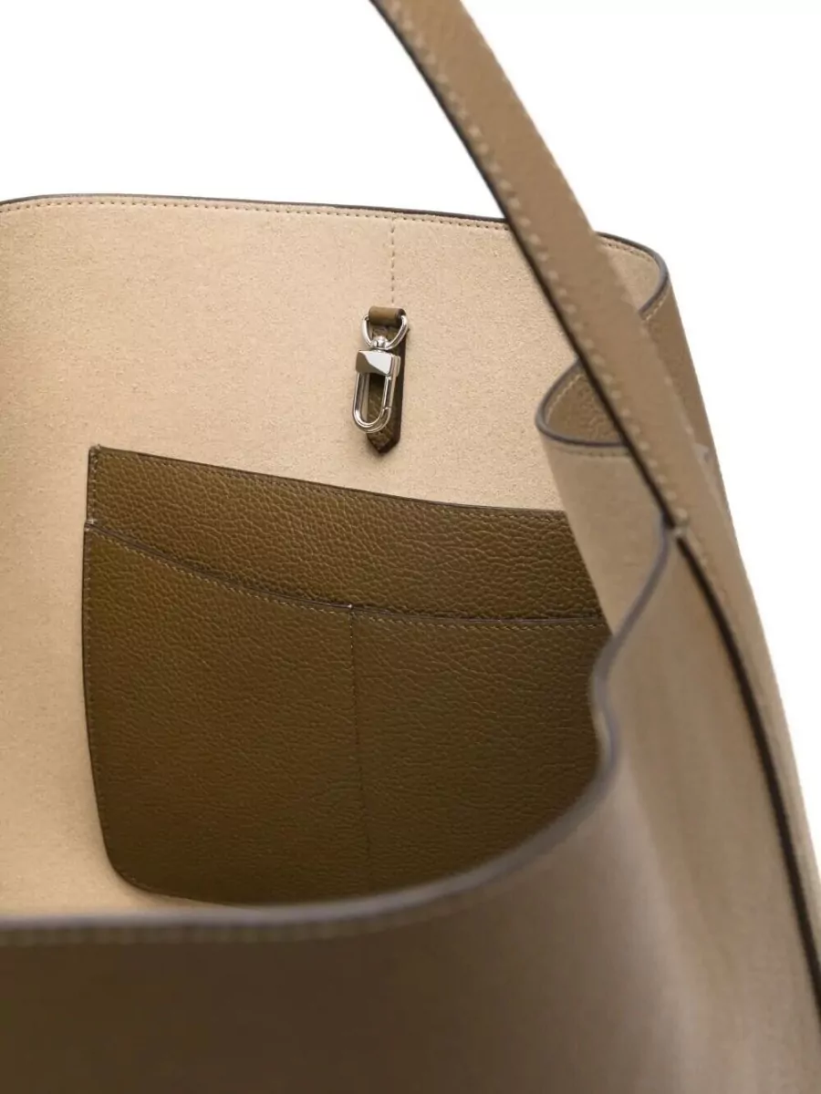 Totême Grained Leather Belted Tote Shoulder Bag