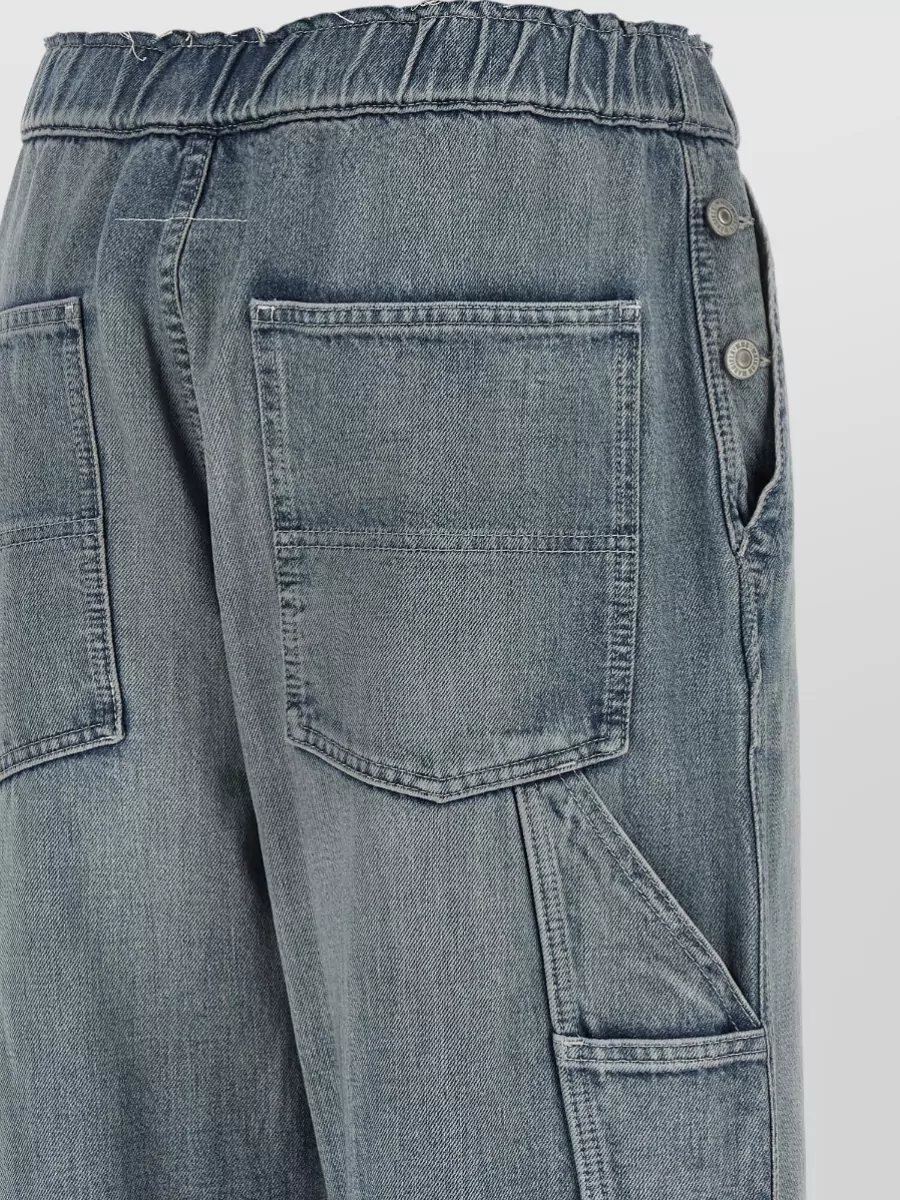 Mm6 Maison Margiela Denim Wide-Leg Carpenter Jeans