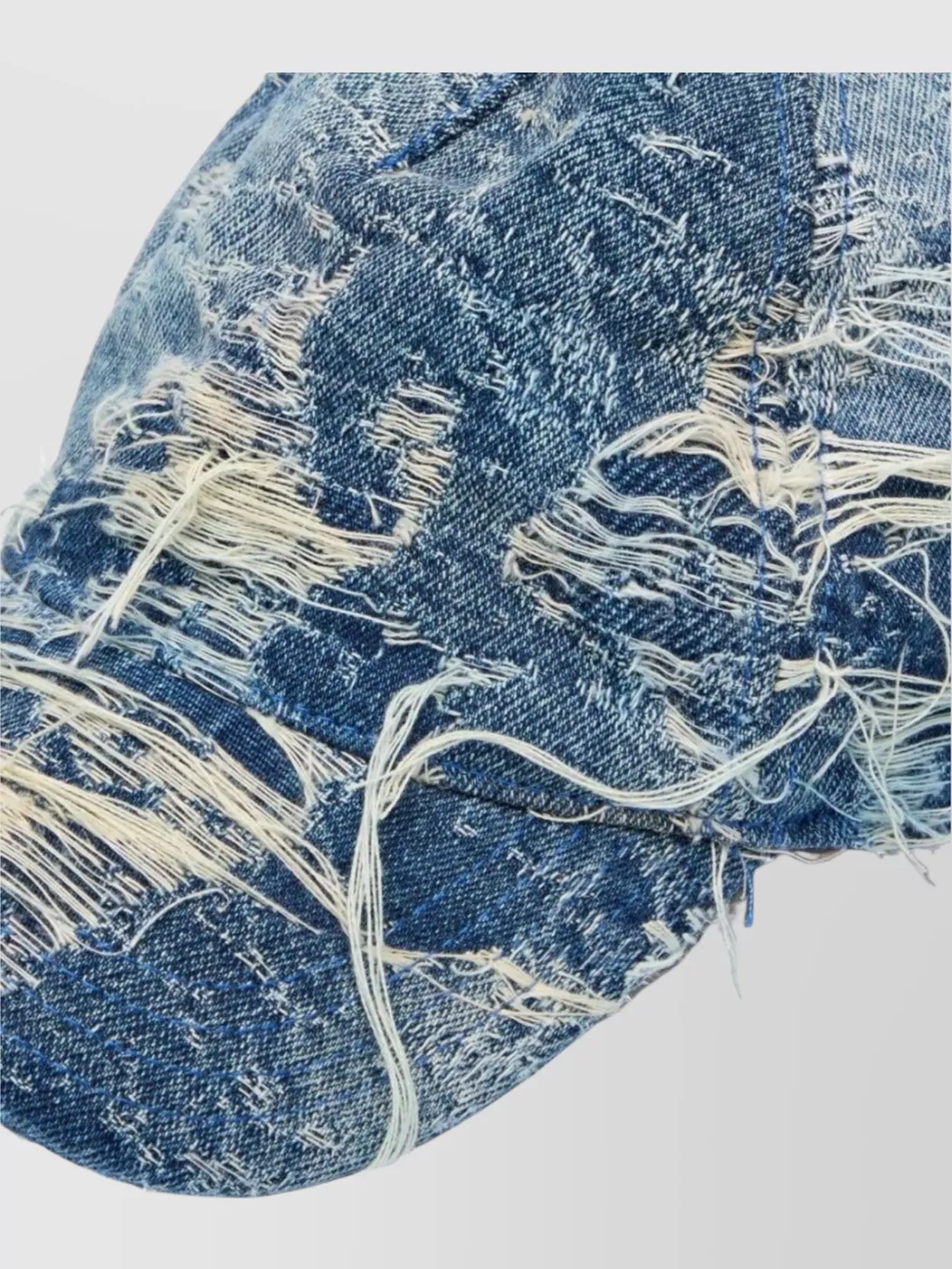 Diesel Curved Brim Distressed Ripped Worn Hat