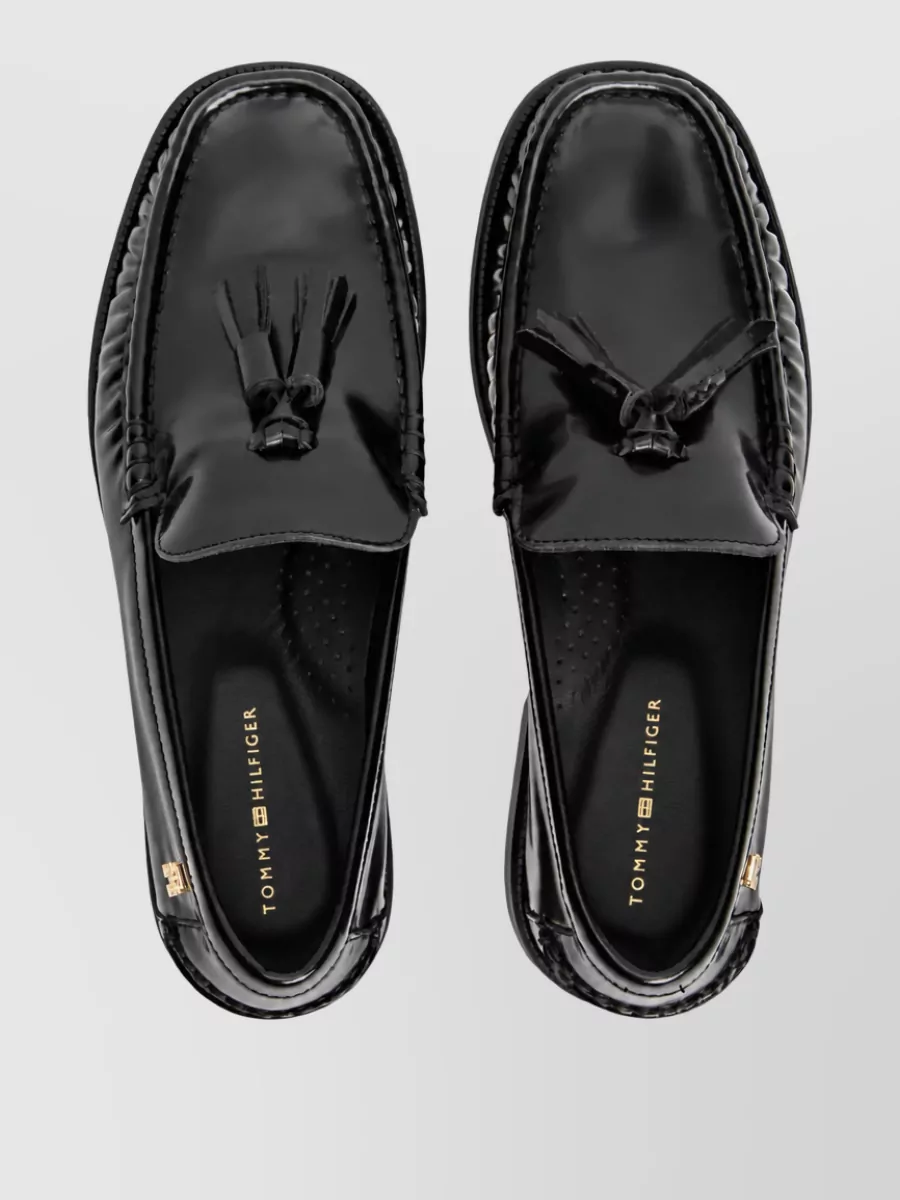 Tommy Hilfiger Leather Square Toe Tassel Loafers