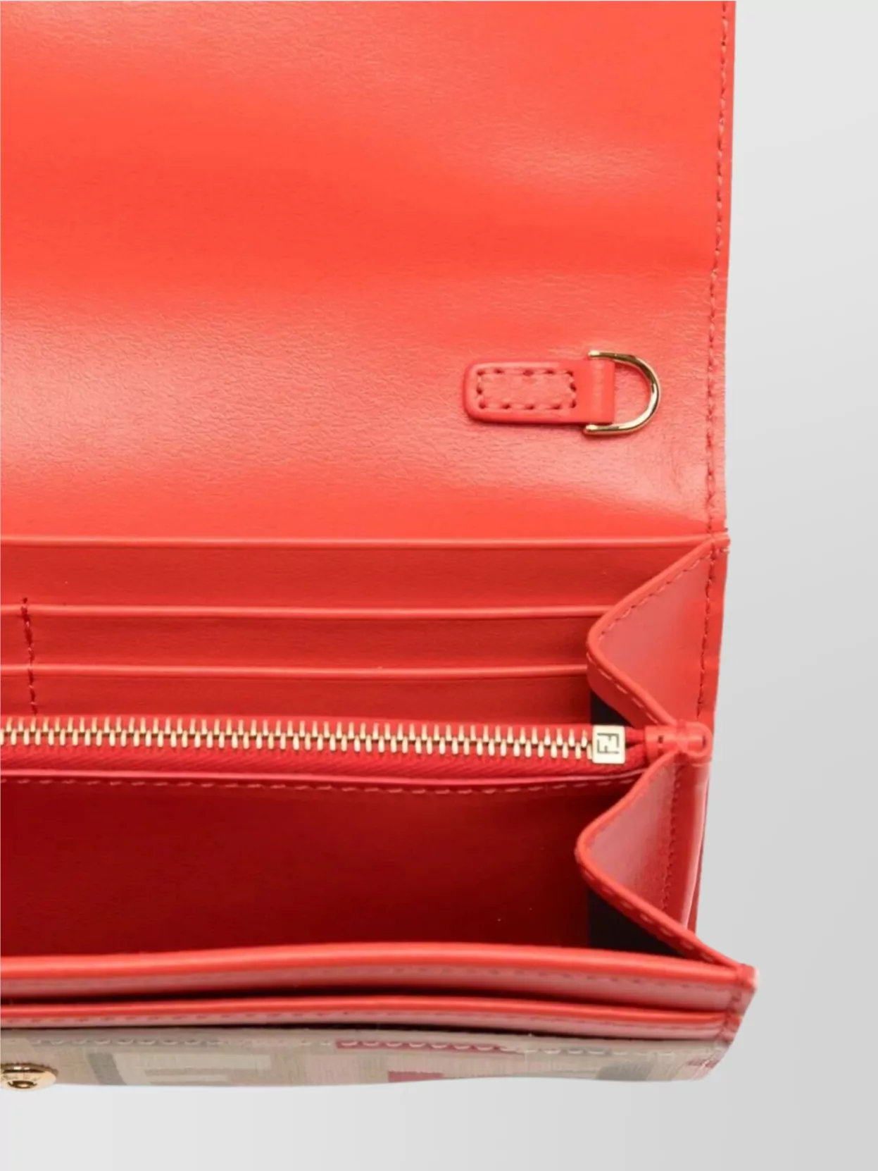 Fendi Ff Fabric Chain Continental Pouch