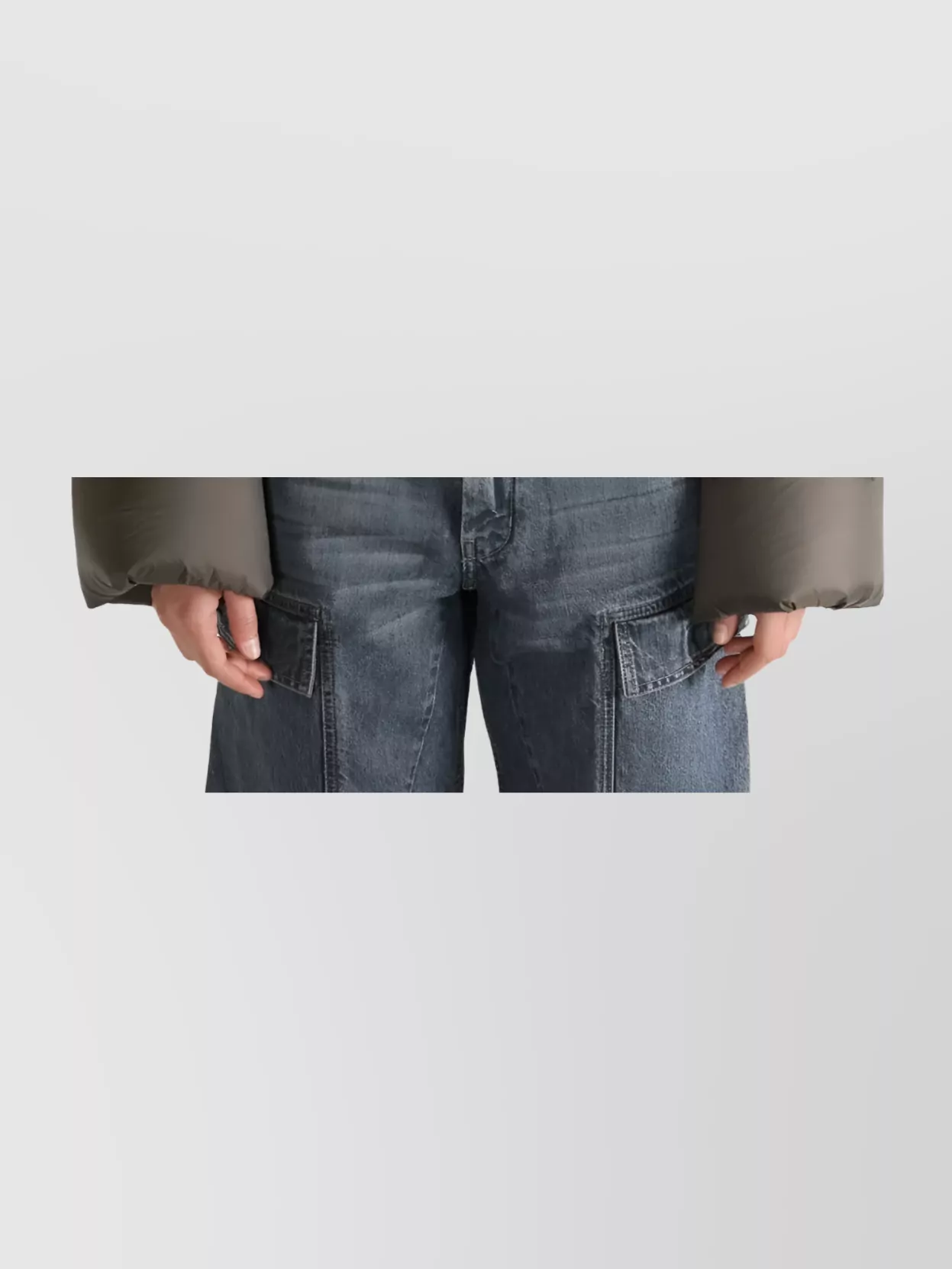 Rick Owens Puffer Jacket With Hood And Ribbed Hem In Brown