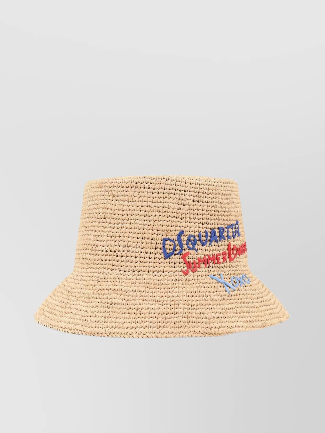 Dsquared2 Summer Lovers Natural Rafia Cloche Hat
