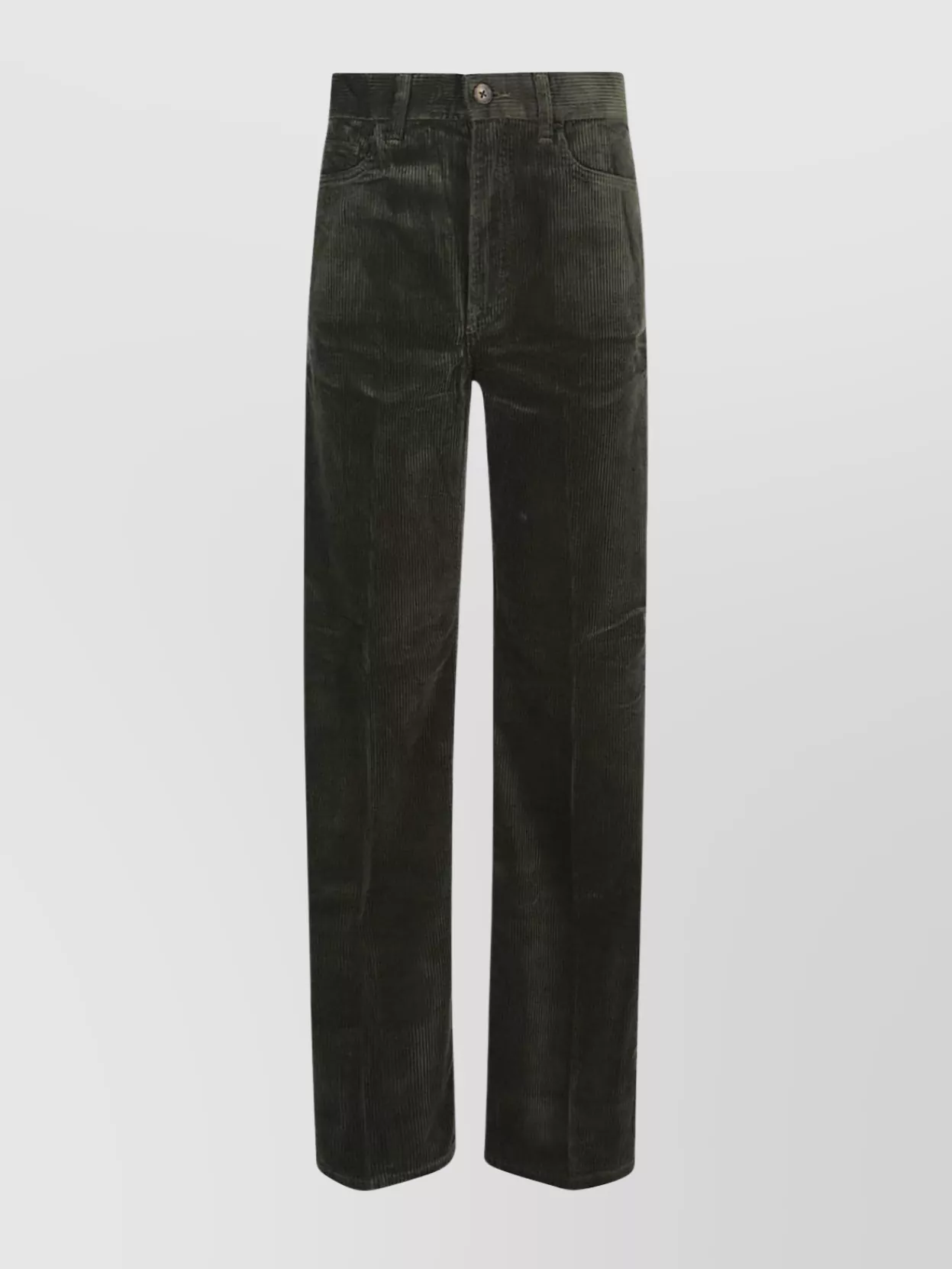 Polo Ralph Lauren Wide Leg Corduroy Trousers In Black