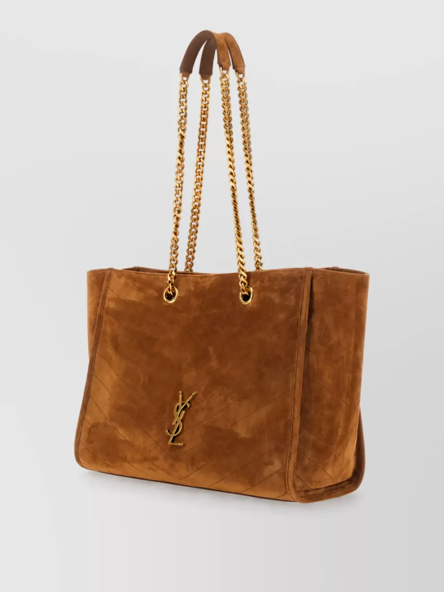 Saint Laurent Niki Suede Tote Bag