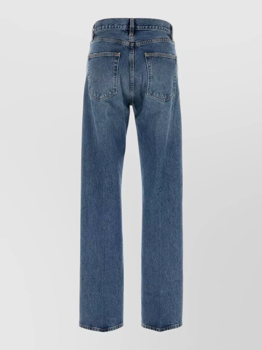 Frame Vertical Cut Denim Trousers In Blue