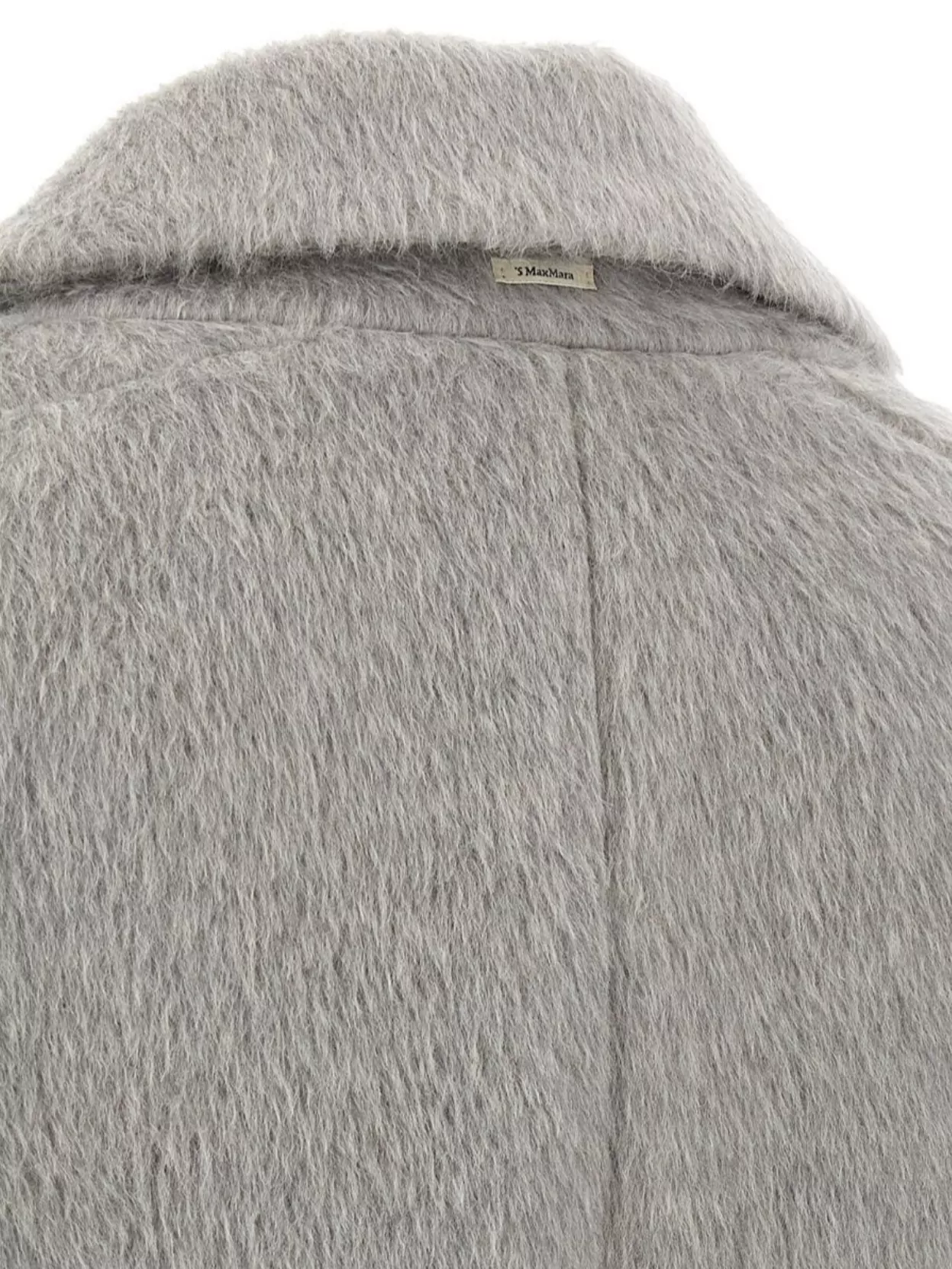 S Max Mara Long Notched Lapel Coat With Textured Finish