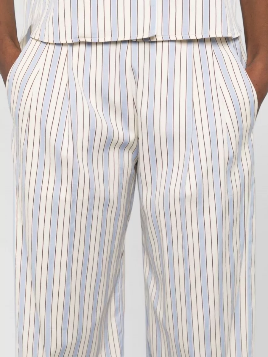 Forte Forte Striped Wide-Leg Trousers
