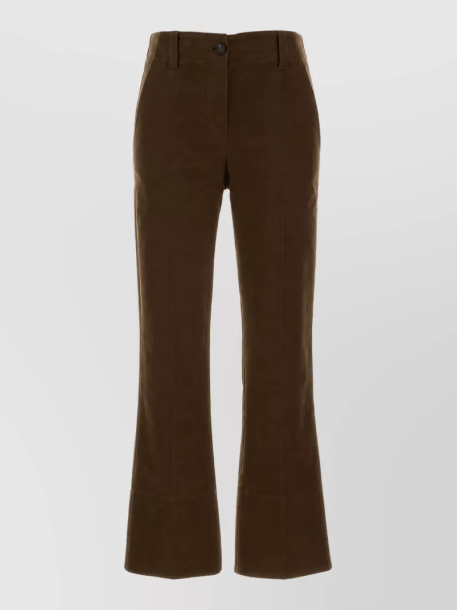 Brunello Cucinelli stretch cotton flared trousers
