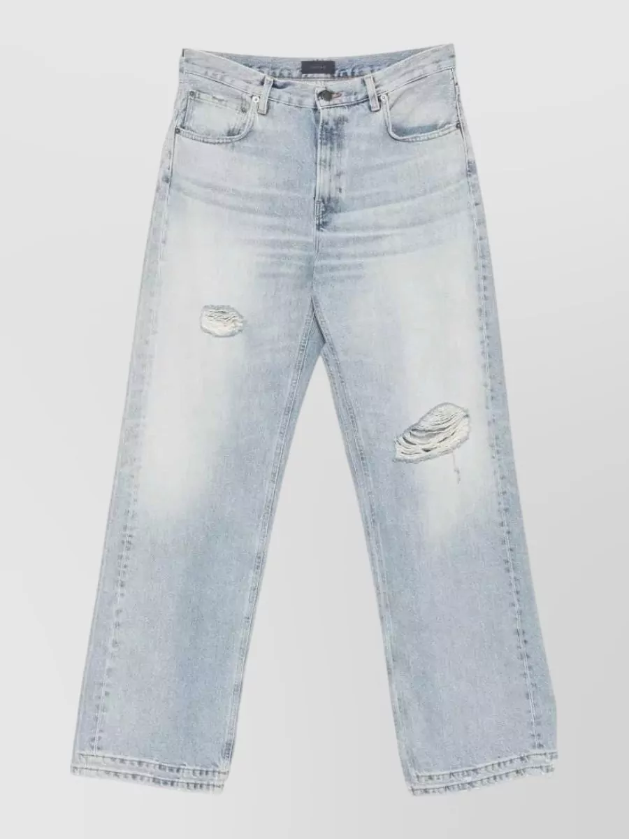 Haikure Denim Distressed Wide-Leg Jeans